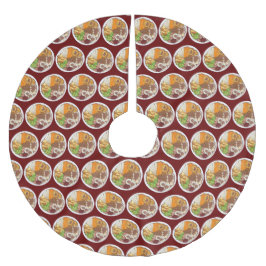 Falda Para El Árbol De Navidad De Poliéster Navidades Fiesta de cena Gran Bretaña Festividad c