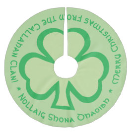 Falda Para El Árbol De Navidad De Poliéster Navidades gaélicos saludando con nombre familiar