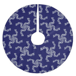 Falda Para El Árbol De Navidad De Poliéster Navidades Garland Blue, decoración de Navidades, N