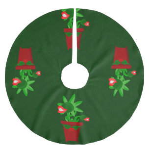 Falda Para El Árbol De Navidad De Poliéster navidades góticos venus flytrap spookmas