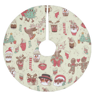 Falda Para El Árbol De Navidad De Poliéster navidades groovic reno negro santa