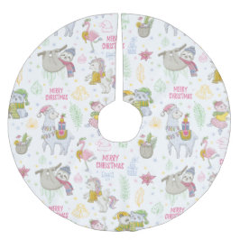 Falda Para El Árbol De Navidad De Poliéster Navidades inteligentes