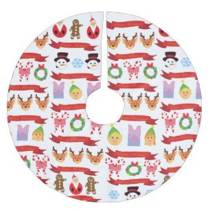 Falda Para El Árbol De Navidad De Poliéster Navidades inteligentes