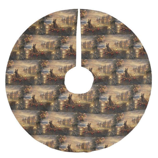 Falda Para El Árbol De Navidad De Poliéster Navidades malineses de Bélgica: Viaje festivo (Anverso)