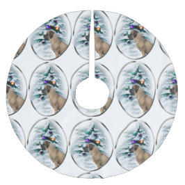 Falda Para El Árbol De Navidad De Poliéster Navidades Mastiff de Inglaterra