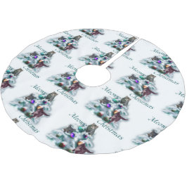 Falda Para El Árbol De Navidad De Poliéster Navidades Meowy