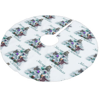 Falda Para El Árbol De Navidad De Poliéster Navidades Meowy