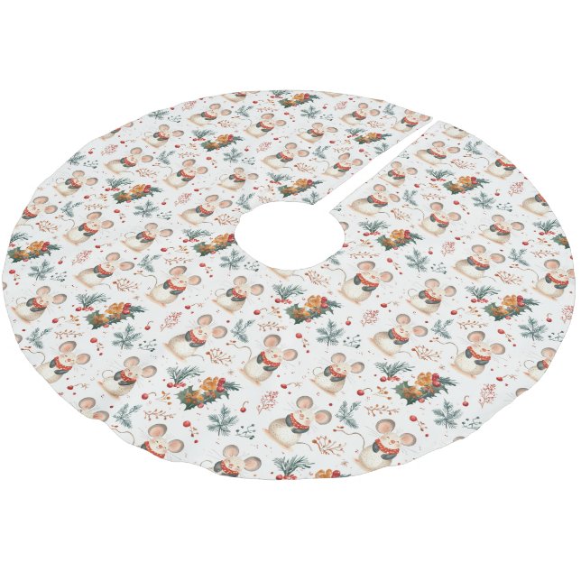 Falda Para El Árbol De Navidad De Poliéster Navidades Mice Tree Skirt (Angular)