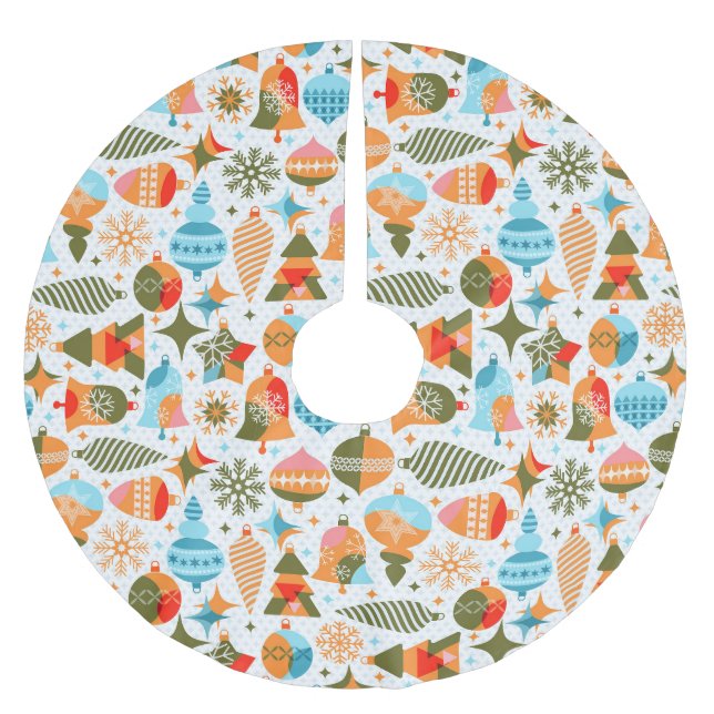 Falda Para El Árbol De Navidad De Poliéster Navidades modernos (Anverso)