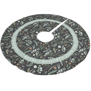 Falda Para El Árbol De Navidad De Poliéster Navidades negros regalo botánico mínimo moderno