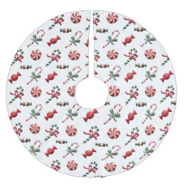 Falda Para El Árbol De Navidad De Poliéster Navidades Peppermint Candies y Candy Canes