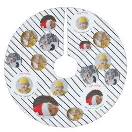 Falda Para El Árbol De Navidad De Poliéster Navidades personalizados de vacaciones 🎄 cuatro f