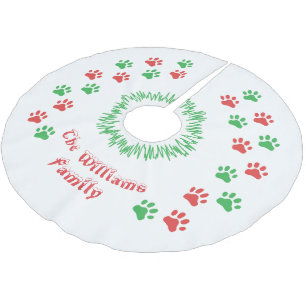 Falda Para El Árbol De Navidad De Poliéster Navidades personalizados pinta impresiones de árbo