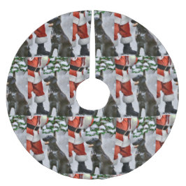 Falda Para El Árbol De Navidad De Poliéster Navidades recuperadores planos