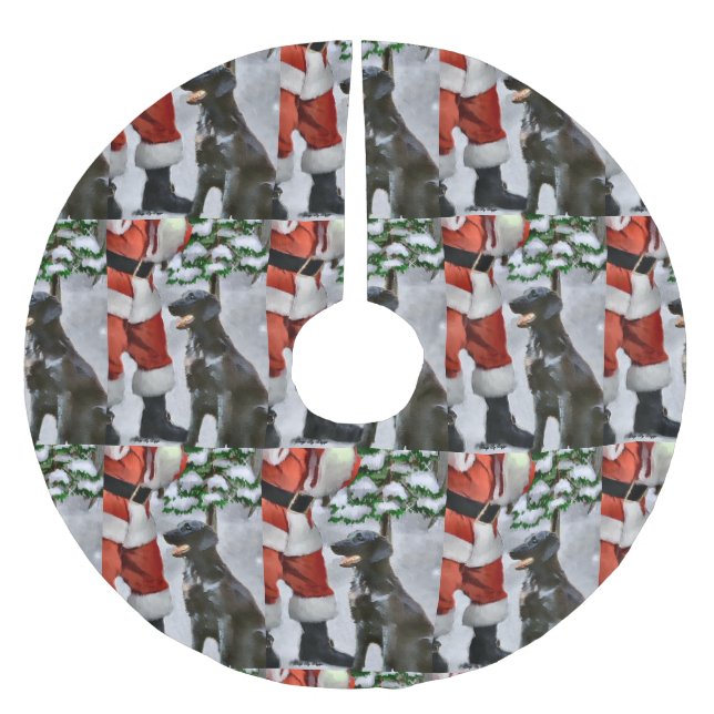 Falda Para El Árbol De Navidad De Poliéster Navidades recuperadores planos (Anverso)