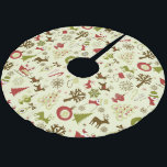 Falda Para El Árbol De Navidad De Poliéster Navidades retro esbozar un patrón sin problemas<br><div class="desc">Un divertido diseño de Navidades retro en un estilo de boceto a la antigua en tonos rojos,  verdes y marrones; con Santa Claus en sus trenzas,  renos,  árboles de Navidad ornamentados,  abetos,  medias,  caramelos,  adornos,  muñecos de nieve,  etc.</div>