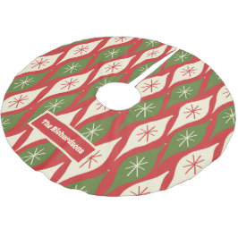 Falda Para El Árbol De Navidad De Poliéster Navidades retro modernos de mediados del siglo