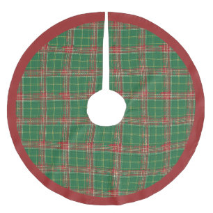 Falda Para El Árbol De Navidad De Poliéster Navidades rojos en verde