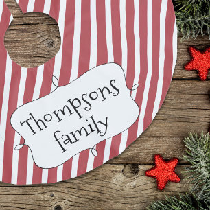 Falda Para El Árbol De Navidad De Poliéster Navidades rojos y cortos personalizados