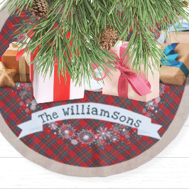 Falda Para El Árbol De Navidad De Poliéster Navidades rústicos de cabaña tocan Burlap copas de