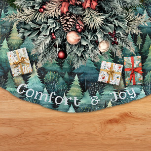 Falda Para El Árbol De Navidad De Poliéster Navidades rusticos de Woodland