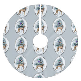 Falda Para El Árbol De Navidad De Poliéster Navidades Saluki