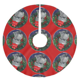 Falda Para El Árbol De Navidad De Poliéster Navidades Schnauzer estándar
