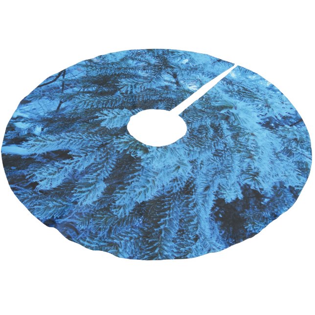 Falda Para El Árbol De Navidad De Poliéster Navidades Snowden Forest Spruce (Angular)