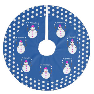 Falda Para El Árbol De Navidad De Poliéster Navidades Snowlady Juggys Nieves Graciosa