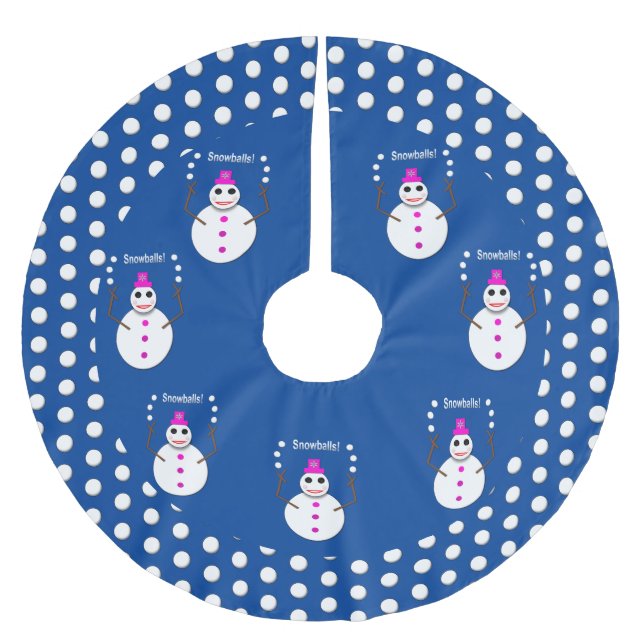 Falda Para El Árbol De Navidad De Poliéster Navidades Snowlady Juggys Nieves Graciosa (Anverso)