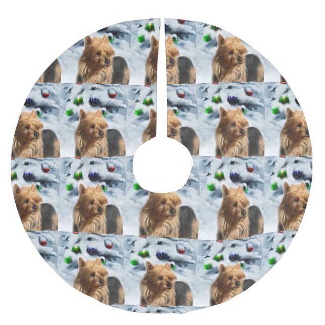 Falda Para El Árbol De Navidad De Poliéster Navidades Territoriales de Australia (Anverso)