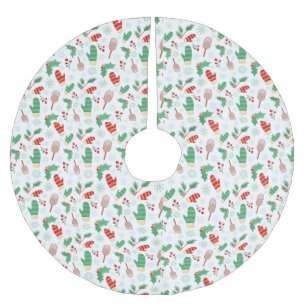 Falda Para El Árbol De Navidad De Poliéster Navidades Winter Mittens & Holly