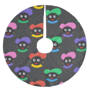 Falda Para El Árbol De Navidad De Poliéster Navidades Zwarte Piet