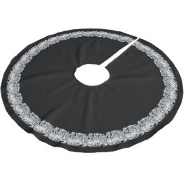 Falda Para El Árbol De Navidad De Poliéster Negro macabro de Danse