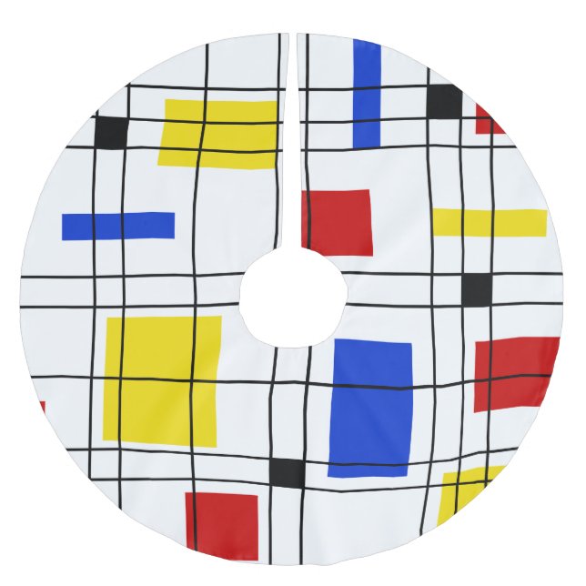 Falda Para El Árbol De Navidad De Poliéster Neoplasticismo (Anverso)