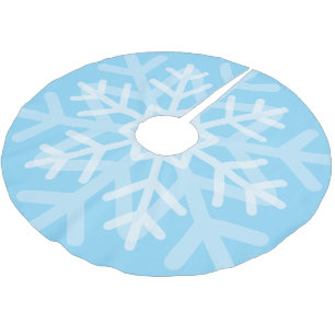 Falda Para El Árbol De Navidad De Poliéster Nieves azul