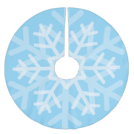 Falda Para El Árbol De Navidad De Poliéster Nieves azul