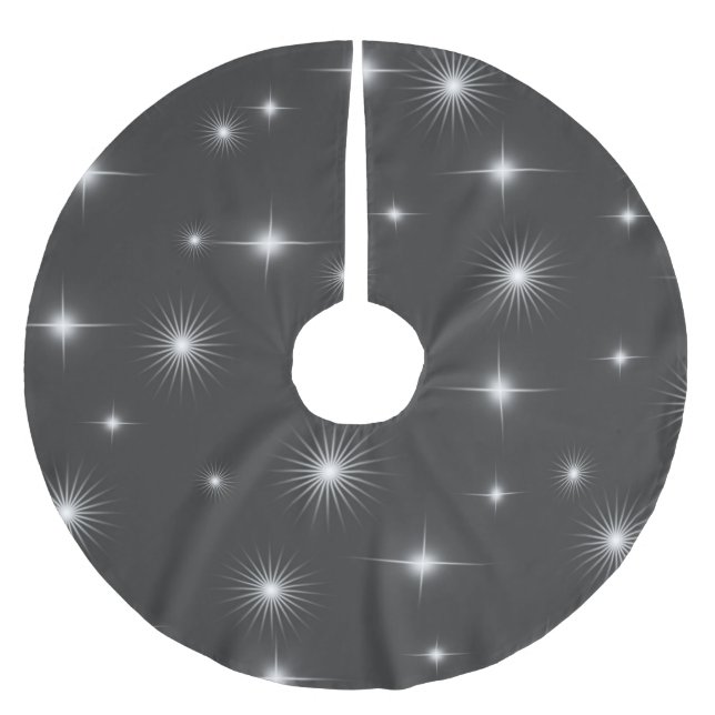 Falda Para El Árbol De Navidad De Poliéster Noche estrellada elegante (Anverso)