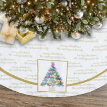 Nombre de familia Árbol de Navidad Rústico de Texa