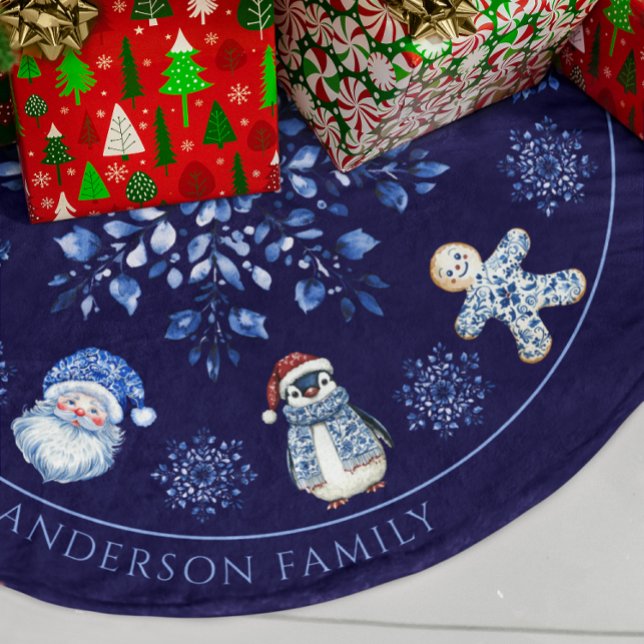 Falda Para El Árbol De Navidad De Poliéster Nombre personalizado Navidades de Chinoiserie (Subido por el creador)