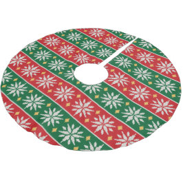 Falda Para El Árbol De Navidad De Poliéster Nordic Noel Tejido
