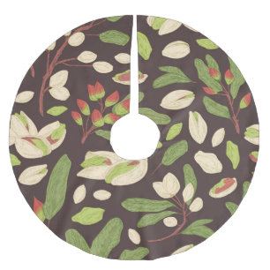 Falda Para El Árbol De Navidad De Poliéster Nueces de Pistachio: sin manchas negras.