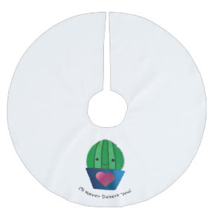 Falda Para El Árbol De Navidad De Poliéster Nunca te desataré Cactus