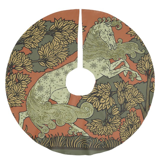 Falda Para El Árbol De Navidad De Poliéster Oficios de arte medieval Art Nouveau (Anverso)