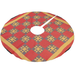 Falda Para El Árbol De Navidad De Poliéster Ohio Star quilt