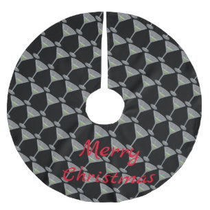 Falda Para El Árbol De Navidad De Poliéster Oliva sucia Martini Thunder_Cove