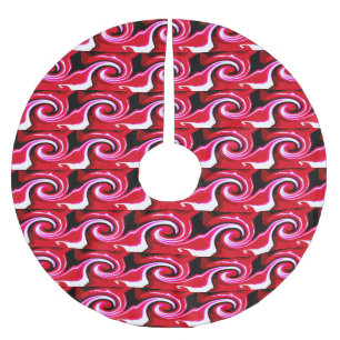 Falda Para El Árbol De Navidad De Poliéster ondas navidades