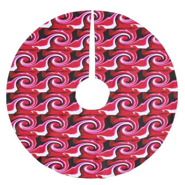 Falda Para El Árbol De Navidad De Poliéster ondas navidades (Anverso)