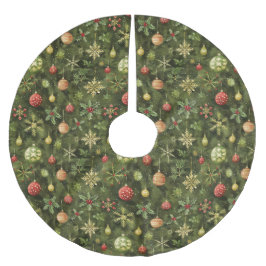 Falda Para El Árbol De Navidad De Poliéster Ornamento de árbol de navidad de color acuático