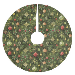 Falda Para El Árbol De Navidad De Poliéster Ornamento de árbol de navidad de color acuático